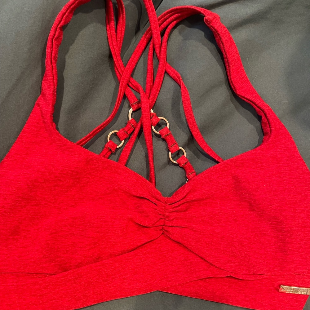 Bombshell Sportswear Crimson Crisscross Back Sports Bra - Picture 5 of 5